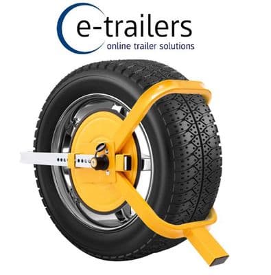 CAR TRAILER CARAVAN SECURITY WHEEL CLAMP FOR TYRES 18-22cm WIDE 60-70cm DIAMETER