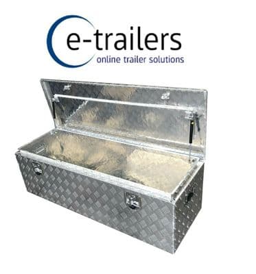 Chequer Plate Truck Trailer Storage Locking Tool Box 10543 1420 x 500 x 445mm