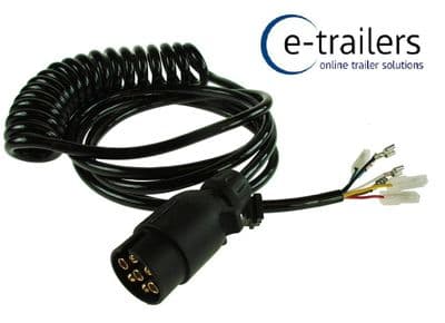 Extension Curly Lead 7Pin 4M 2M Tail Spade Connection MP5909 -fits Ifor Trailers