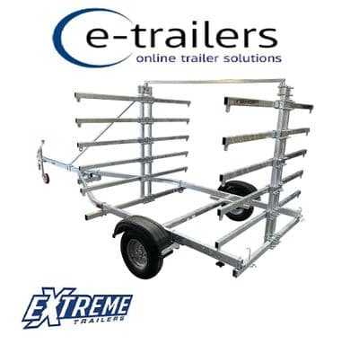 EXTREME 10 Paddleboard Trailer - galvanised road legal trailer 750kg unbraked with lightboard