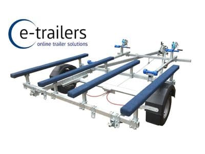 EXTREME 1300kg BUNKED DOUBLE JET SKI GALVANISED BRAKED ROAD TRAILER- MADE IN UK