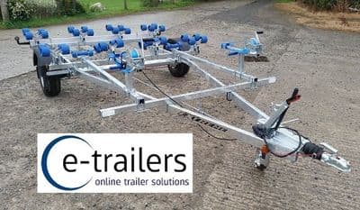 EXTREME 1300kg ROLLER DOUBLE JET SKI GALVANISED BRAKED ROAD TRAILER - MADE IN THE UK