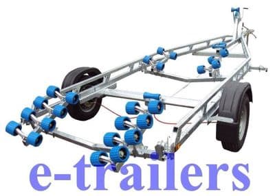 EXTREME 1500kg Super Roller (2 rail) Boat Trailer - 2 Swing Cradle - up to 20ft boats 6.5m Ribs