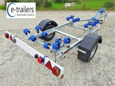 EXTREME 500kg WIDE WHEEL Roller Boat Trailer + Jet skis to 12' & Ribs to 4.3m