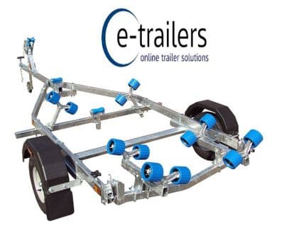 EXTREME 750kg COMPACT SWING ROLLER BOAT TRAILER 14' BOATS- 5m RIBS