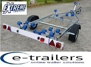 EXTREME 750kg Roller Boat Trailer- 16ft Boats  5.3m Ribs & 17ft Dinghies- fully adjustable