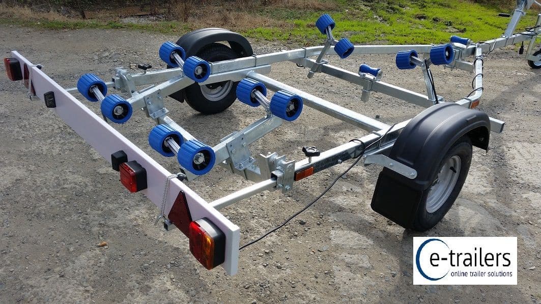 EXTREME 750kg SWING BOAT TRAILER- 12 ROLLER SWING CRADLE 16' BOAT- 5.3m ...