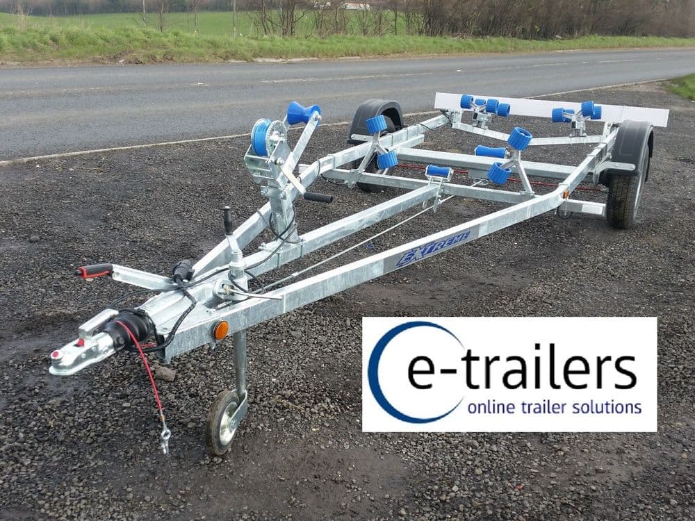 EXTREME 1100 SUPER ROLLER BOAT TRAILER 1100kg 12 ROLLERSSWING CRADLE 16ft BOATS 5.2m RIBS