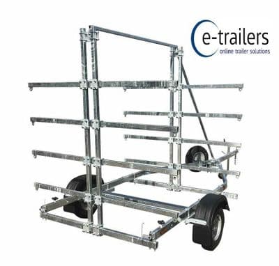 EXTREME Kayak Canoe galvanised road legal trailer 750kg unbraked with lightboard