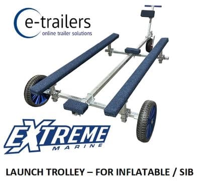 Extreme Trailers - SIB & Inflatable boat launching trolley for grass gravel beach or concrete launch
