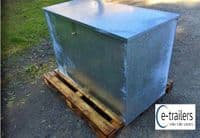 Galvanised corn animal feed farm waste recycling agricultural caravan site box farm feed waste rubbish bin lockable metal box cornwall launceston metal box
