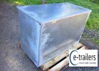 Galvanised corn animal feed farm waste recycling agricultural caravan site box farm feed waste rubbish bin lockable metal box cornwall launceston metal box