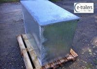 Galvanised corn animal feed farm waste recycling agricultural caravan site box farm feed waste rubbish bin lockable metal box cornwall launceston metal box