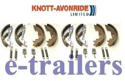 GENUINE KNOTT 200x50 TRAILER BRAKE SHOES 2 AXLE SET - FITS Ifor Williams P000320