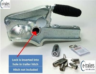 GENUINE WARRIOR BARREL LOCK (LOCKIT1-2) FOR BRADLEY TRAILER HITCH COUPLING