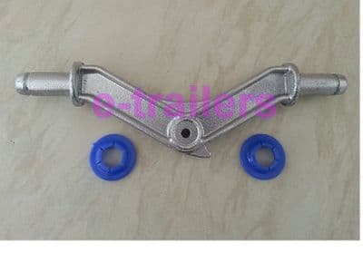 GULLWING ROLLERBUNK ALLOY WING BRACKET FOR 22mm BOAT WOBBLE ROLLERS WITH 2 STAR SNAP WASHERS