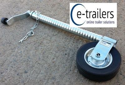 GWAZA HEAVY DUTY 48mm RIBBED JOCKEY WHEEL 500kg NOSE TRAILERS CARAVANS 200x60mm