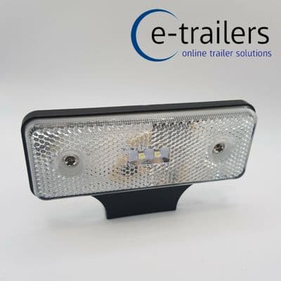 LED Front Marker Light With Bracket For Trailer, White 12v + 24v, 15101 GWAZA