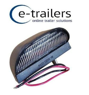 LED NUMBER PLATE LAMP LIGHT-TRAILER CARAVAN TRUCK CAR 10-30V +Cable +Studs 15025