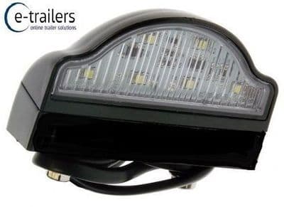LED NUMBER PLATE LAMP LIGHT-TRAILER CARAVAN TRUCK CAR 10-30V+Cable+Studs-MP8227B