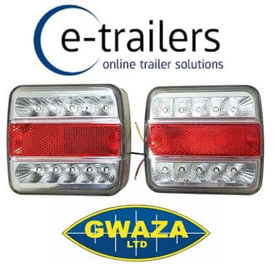 LED REAR TRAILER SET x 2 - stop side brake plate signal - 12v WATER RESISTANT-