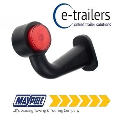 LED RED / WHITE 90 DEGREE OUTLINE MARKER RUBBER REFLEX MP8704BL 10-30V - LEFT