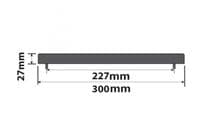 MAYPOLE MP452 BOAT TRAILER BLACK SIDE BUFFER PAD - 300 x 43 x 27mm