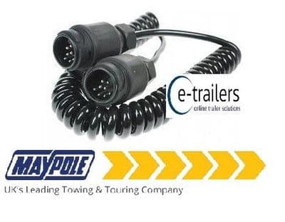 MP5891 Trailer Connecting Lead Curly 13Pin 2.5M 8 core / pin male plugs 8 Core