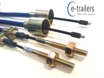 PAIR 1620mm ALKO TYPE LONG LIFE DETACHABLE TRAILER BRAKE CABLE - 26mm END