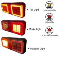 Pair of 3-in-1 LED Rear Trailer Lorry Tail Lamps – Neon Style - For Trailer/Lorry/Tractor Trailer Lorry Boat Horsebox Flatbed  Tractor JCB Lorry Container Boat Flatbed  Combine digger dumper car Shetland Islands Orkney Islands Caithness Sutherland Ross & Cromarty Inverness-shire Nairnshire Morayshire Banffshire Aberdeenshire Kincardineshire Angus (Forfarshire) Perthshire Argyllshire Fife Kinross-shire Clackmannanshire Stirlingshire Dunbartonshire East Lothian Midlothian West Lothian Renfrewshire Buteshire Berwickshire Selkirkshire Peebles-shire Lanarkshire Ayrshire Northumberland Roxburghshire Dumfries-shire Kirkcudbrightshire Wigtownshire Tyne & Wear Durham Cumbria North Yorkshire East Riding of Yorkshire West Yorkshire Lancashire Greater Manchester Merseyside Lincolnshire Nottinghamshire South Yorkshire Derbyshire Cheshire Flintshire Denbighshire Anglesey Caernarvonshire Rutland Leicestershire Staffordshire Shropshire Montgomeryshire Merionethshire Norfolk West Midlands Suffolk Cambridgeshire Bedfordshire Northamptonshire Warwickshire Worcestershire Herefordshire Radnorshire Cardiganshire Essex Hertfordshire Buckinghamshire Oxfordshire Gloucestershire Monmouthshire Breconshire Glamorgan Carmarthenshire Pembrokeshire Kent Greater London Surrey Berkshire Wiltshire Somerset East Sussex West Sussex Hampshire Dorset Devon Cornwall Antrim Derry / Londonderry Down Armagh Tyrone Fermanagh Launceston Plymouth Truro Penzance St Austell Exmouth Salcombe Totnes Bournemouth Southampton Cardiff Manchester Liverpool Glasgow inverness Looe Liskeard Bodmin Trailer SBS Mersea Admiral Extreme Bramber Nicholson Nugent Ifor Williams Indespension Wessex Lorries Erde Daxara Brian James Launceston Exeter Wadebridge Padstow Alko Knott Bradley Indespension Peak BPW Brenderup Rice