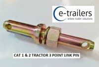 PAIR TRACTOR IMPLEMENT LINK PINS - 3 POINT LINKAGE BOX - CAT 1 & 2 GWAZA 368