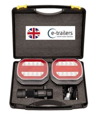 QUALITY TRAILER LED WIRELESS BLUETOOTH RECHARGEABLE MAGNETIC REAR LIGHTS - 7 PIN