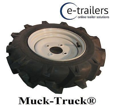 RIGHT WHEEL & TYRE FOR Muck-Truck 400x10 POWER-BARROWS- MOTORISED WHEEL BARROW