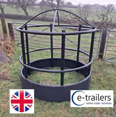 Round Bale Feeder for Horse Sheep Lamb Lama Alpaca etc - Lighweight - With Cover