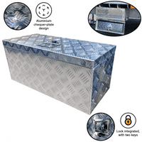 Tool Box Aluminium Chequer Plate 675x300x300mm