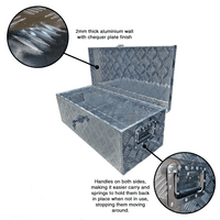 Toolbox Aluminium Checker Plate 31 x 13 x 10 inch