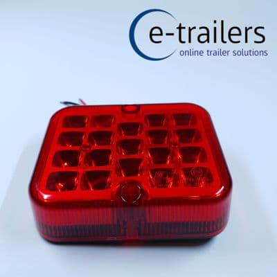 TRAILER LED Fog Light 12v 100mm x 80mm x 25mm - 9 Diodes - superb quality