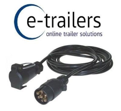 Trailer Lighting Extension cable 7pin male / female 6 mtr 12N +carry case MP095