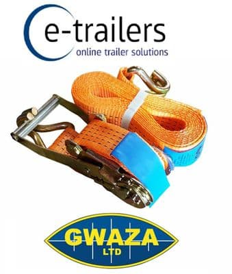 Trailer & Lorry Ratchet Web Strap Load Binder 4.5m x 50mm -Safe Load 2500Kg Max 5000kg GWAZA 877
