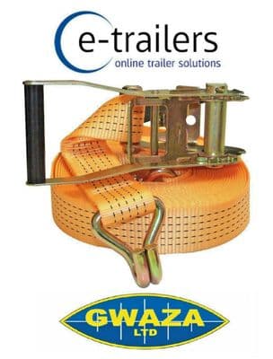 Trailer & Lorry Ratchet Web Strap Load Binder 8m x 50mm -Safe Load 2500Kg Max 5000kg GWAZA 865