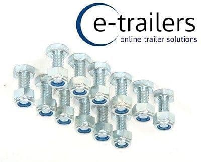 Trailer Suspension Bolt Kit M8 bolts & nuts - 12 pack for 350kg & 550kg Units