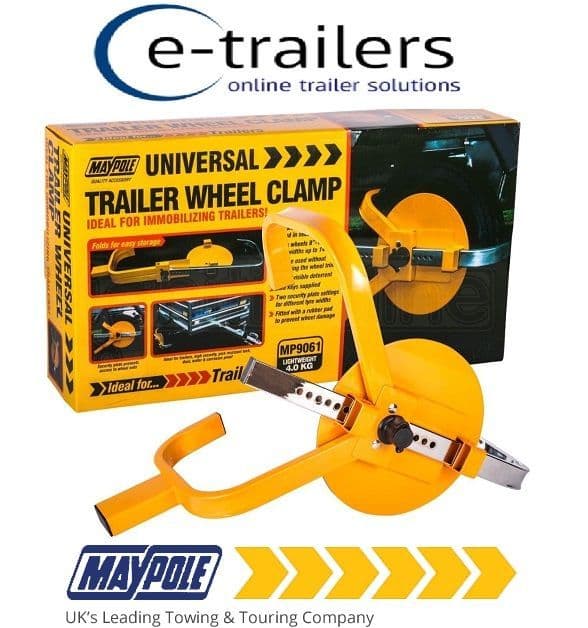 UK MAYPOLE CLAMP FOR TRAILER WHEELS 810" ERDE DAXARA HALFORDS MP9061