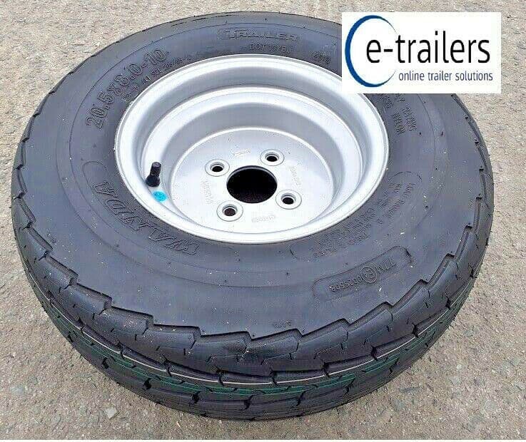 WANDA 20.5 x 8-10 4ply WIDE TRAILER TYRE ON 4 STUD 100mm PCD MEFRO