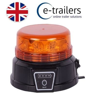 WIRELESS REMOTE LED AMBER RECOVERY WARNING LIGHT RECHARGEABLE MAGNETIC - 12v-24v
