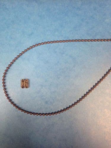 DELUXE DOUBLE BEAD ROLLER / ROMAN BLIND SIDE CONTROL PULL CHAIN BROWN