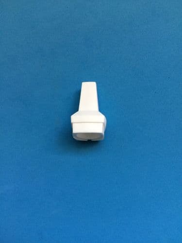 Large white plastic- acrylic pull toggle