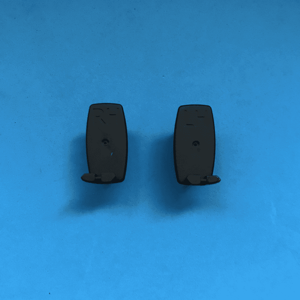 PAIR OF PERFECT FIT ROLLER BLIND END CAPS BROWN