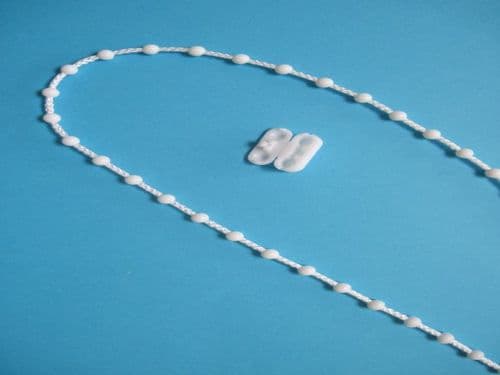 ROLLER BLIND SIDE CONTROL PULL CHAIN WHITE