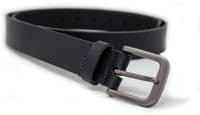 35mm Full Grain Real Leather Belt - Black