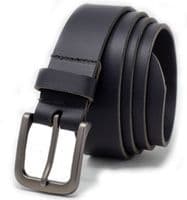 35mm Full Grain Real Leather Belt - Black